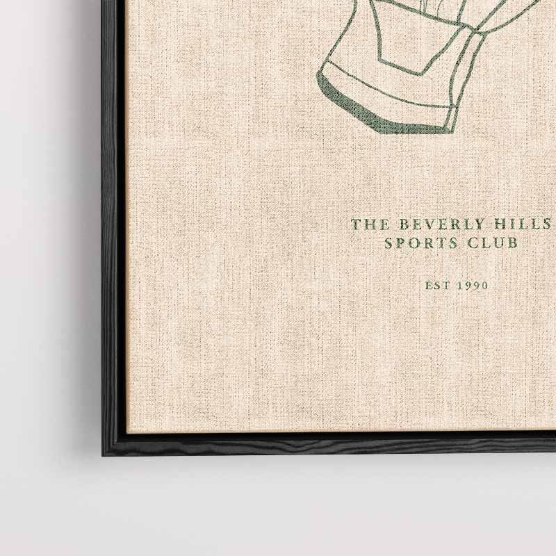 Elegante Polo & Golf Illustratie – plexiglas kunstwerk als wanddecoratie