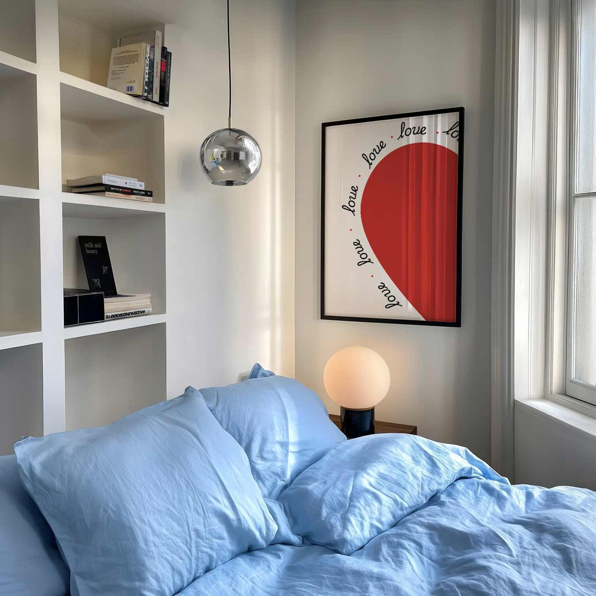 Moderne Liefde – zomer poster als frisse staande wanddecoratie