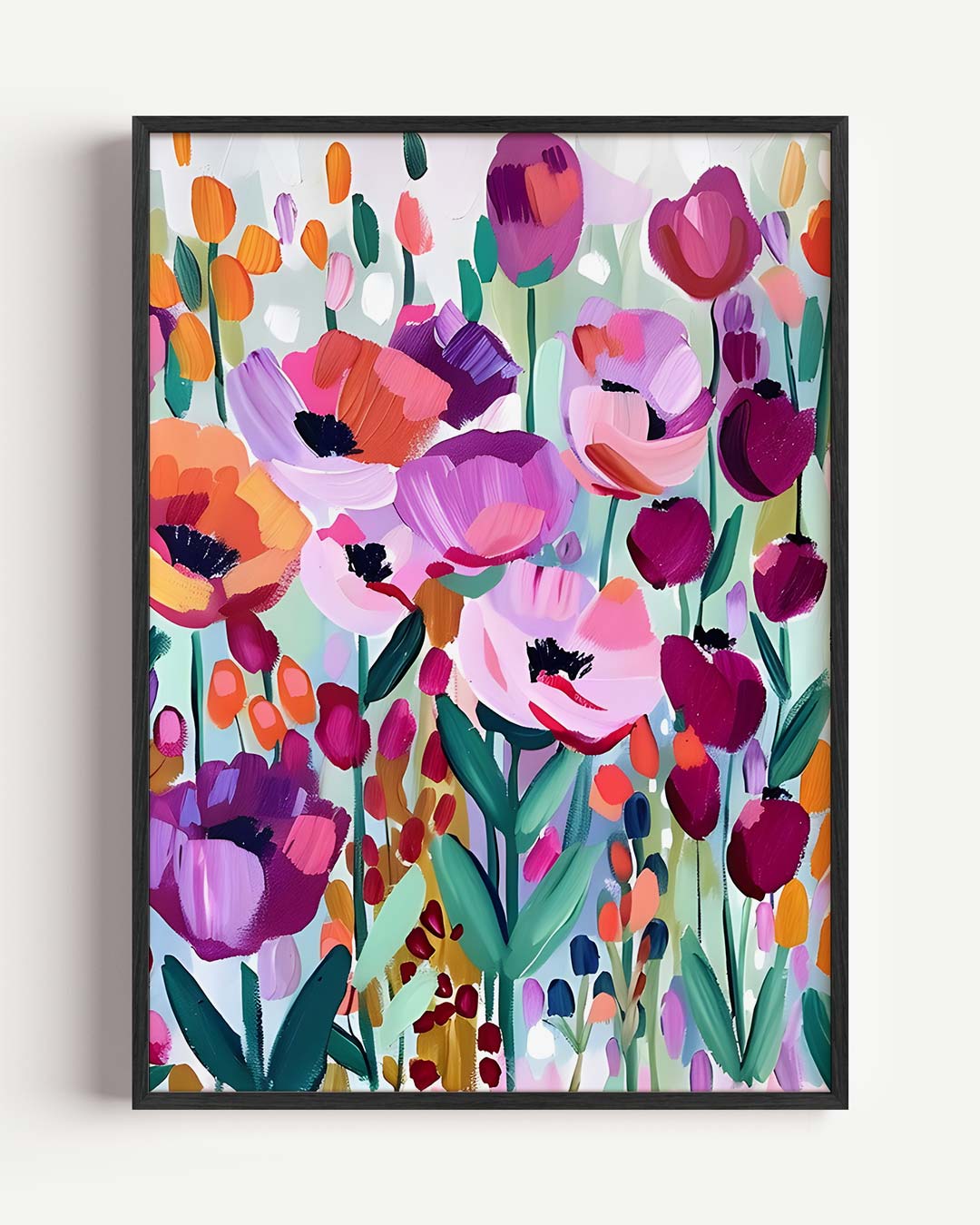 Bloemenpracht – Popart en Streetart portret poster als wanddecoratie