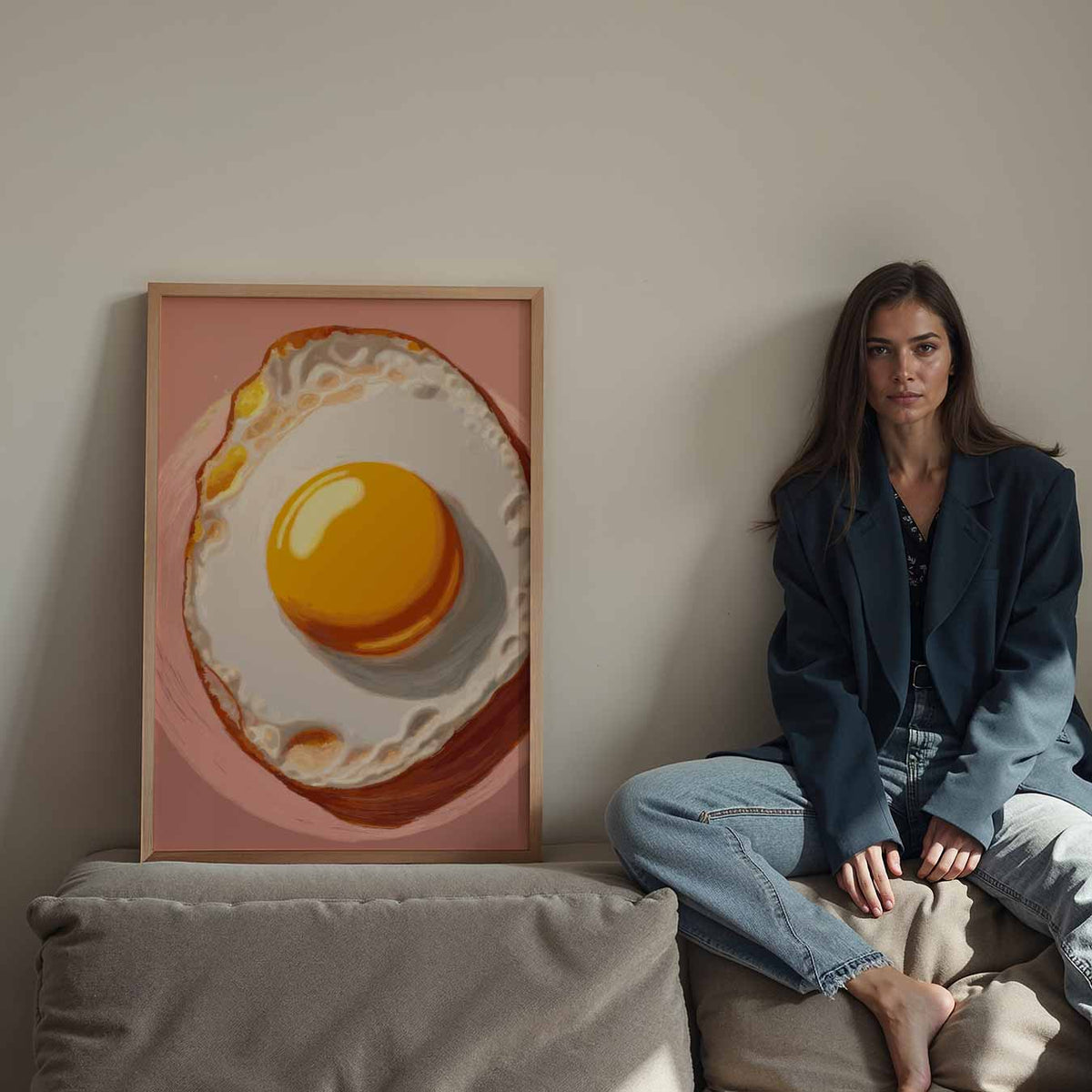 Perfect Gebakken Ei – Streetart wandkunst als portret poster