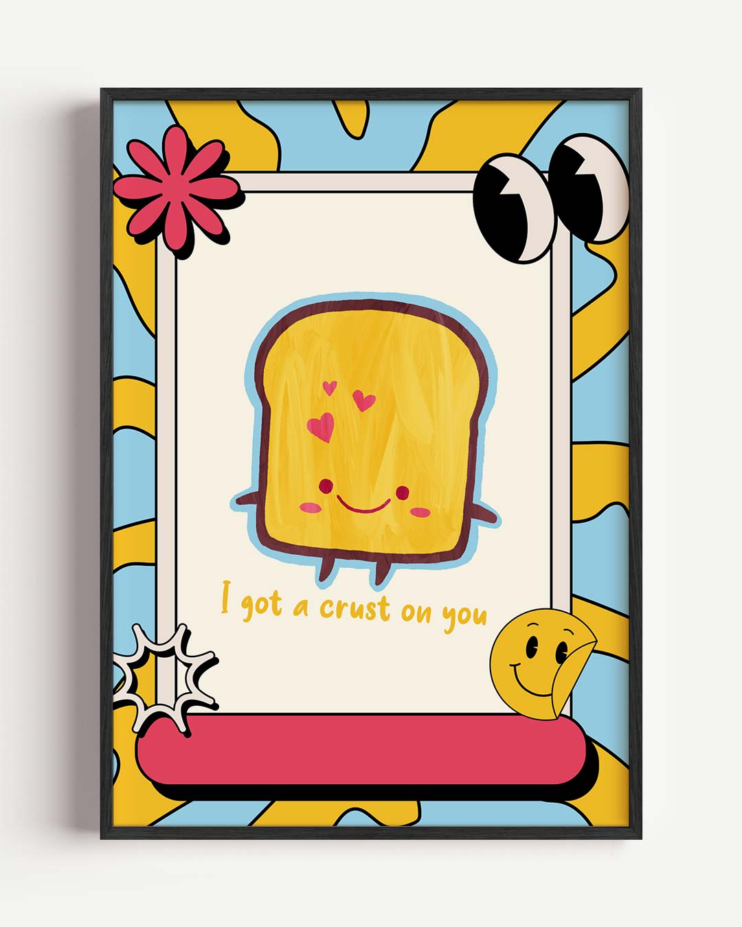 Schattige Toast – zomer portret poster als wanddecoratie