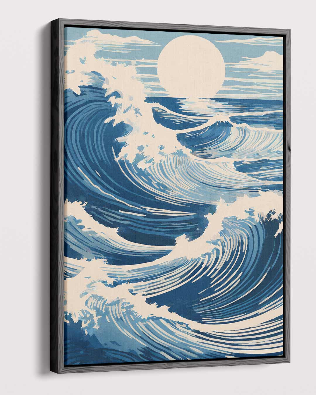 Golven van de Zonsondergang – dibond kunstwerk als wanddecoratie
