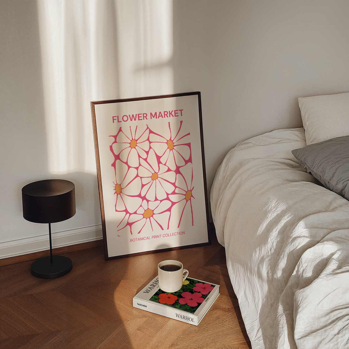 Bloemenmarkt – staande bloemen wanddecoratie van WallArtistic