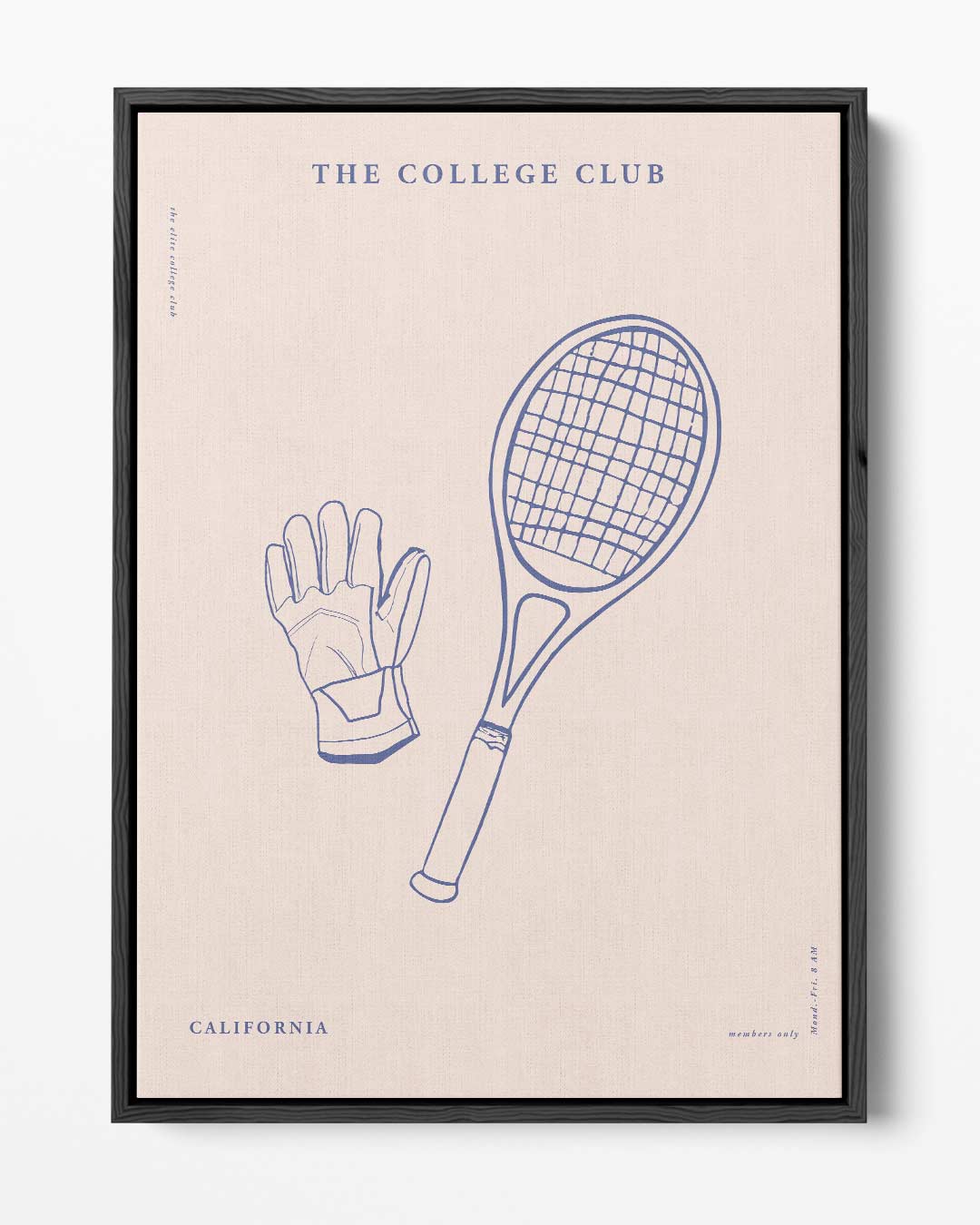 De College Club Print – portret kunstwerk als wanddecoratie