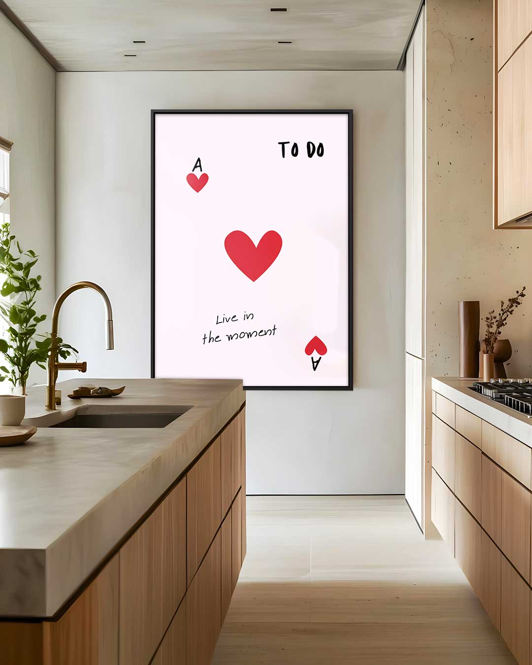 Speelse Hartenkaart Inspiratie – dibond wanddecoratie in staand formaat