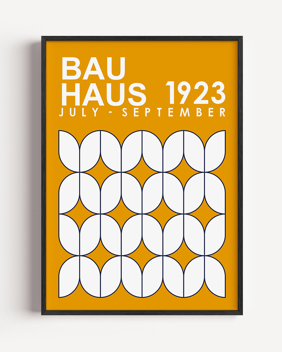 Vormritme en kleur – staande Bauhaus poster als wanddecoratie