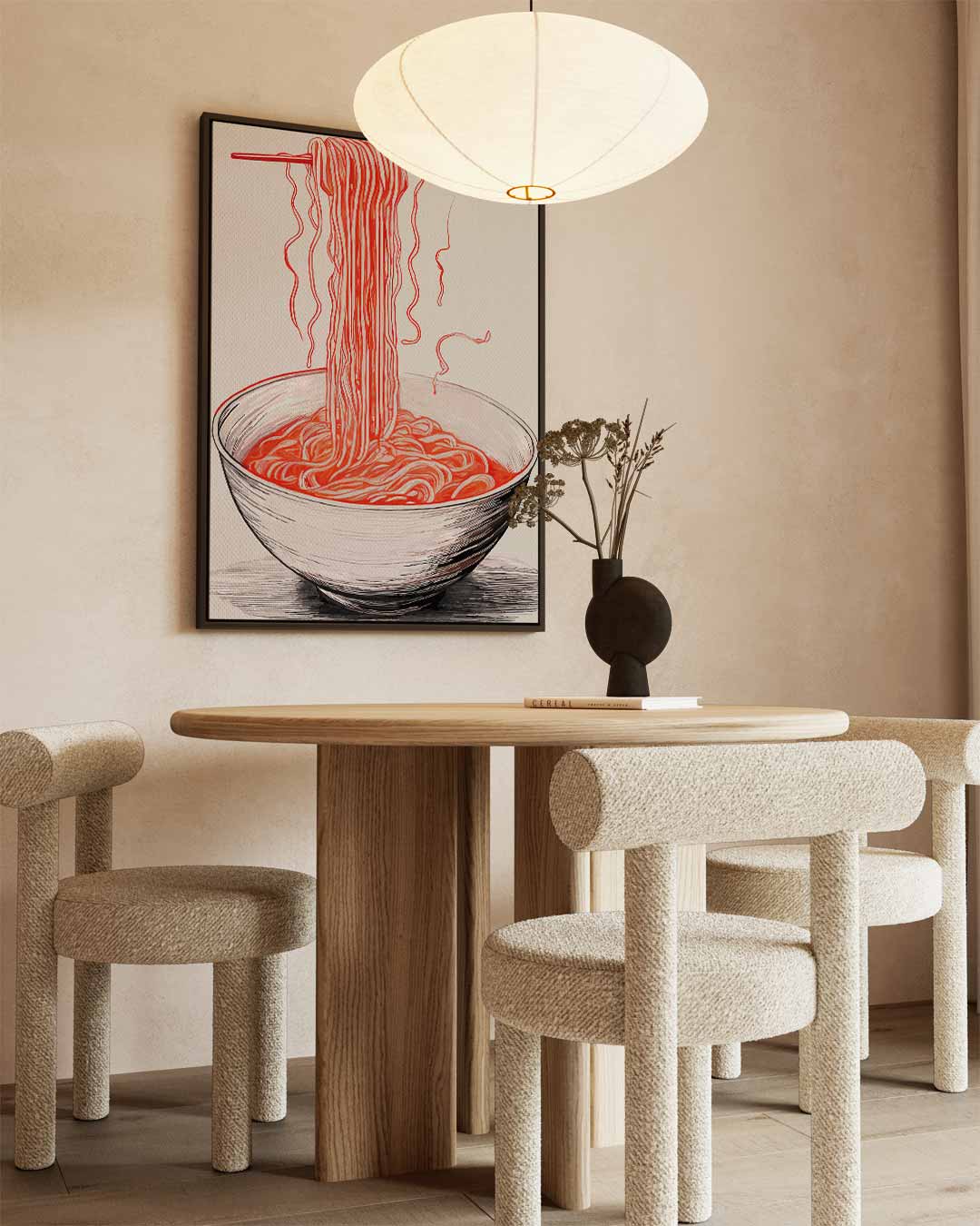 Ramen in Bloei – canvas wanddecoratie in portret formaat