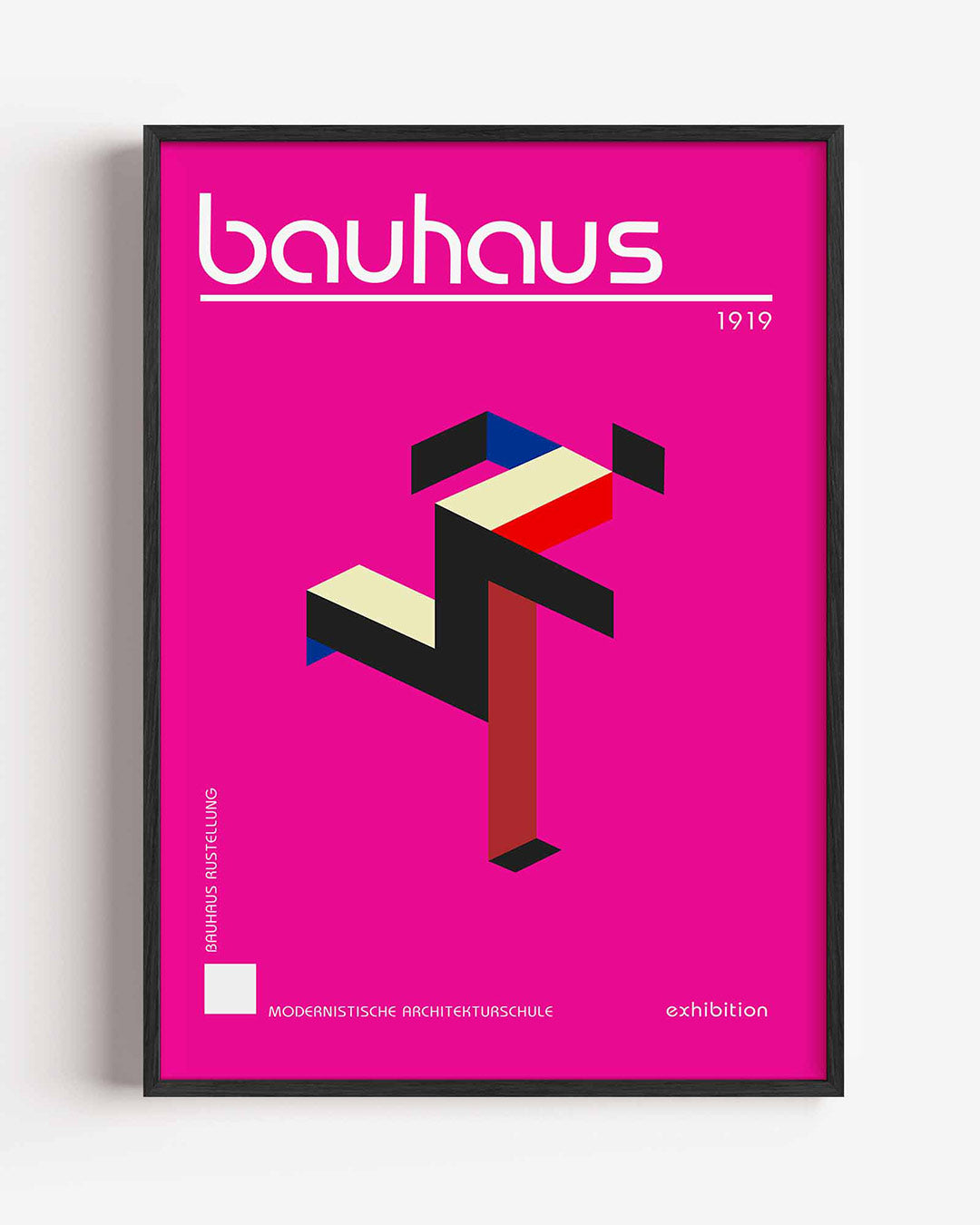 Vorm en kleur – staande Bauhaus poster als wanddecoratie