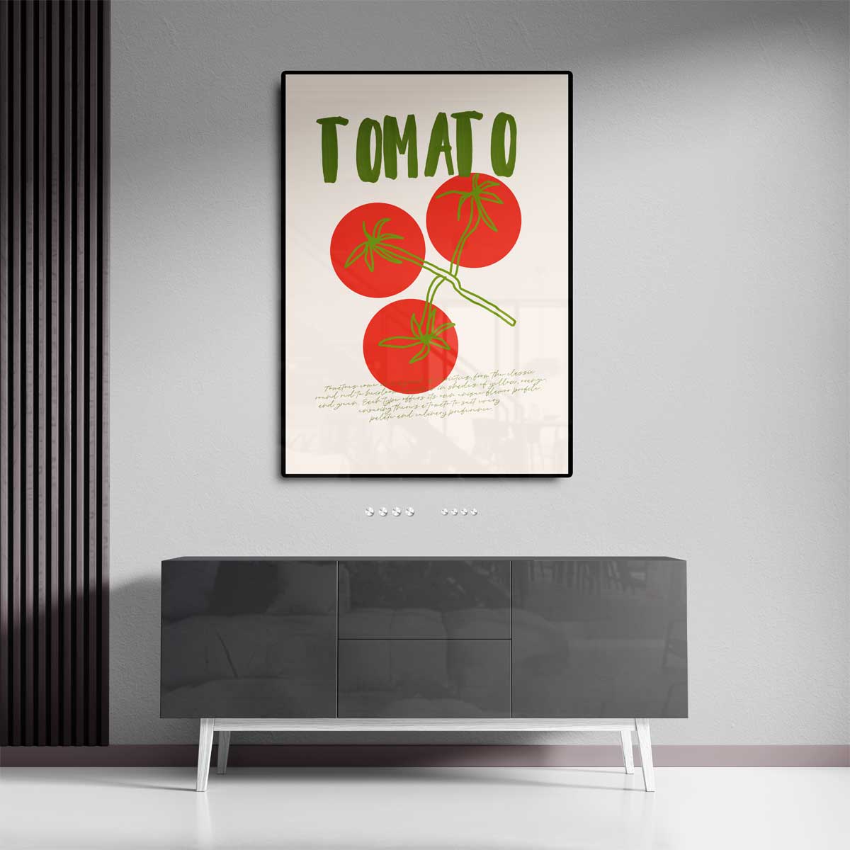 Tomaat Illustratie – staande wandkunst voor woonkamer of interieur