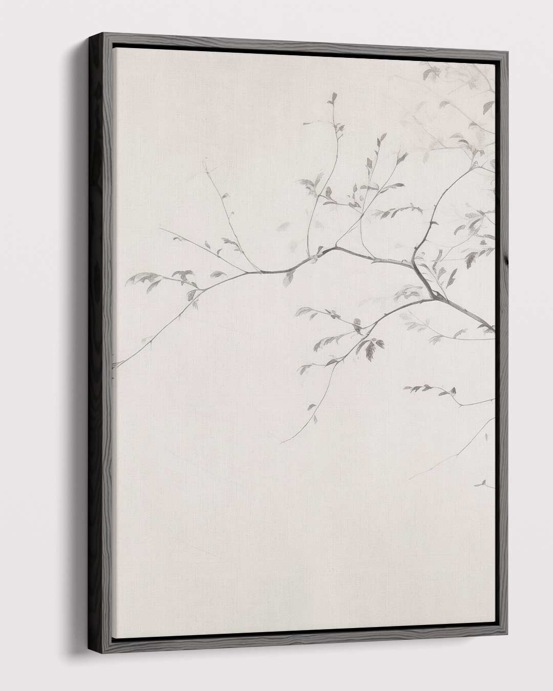 Rustige Takken in Minimalistisch Design – canvas wanddecoratie in portret formaat
