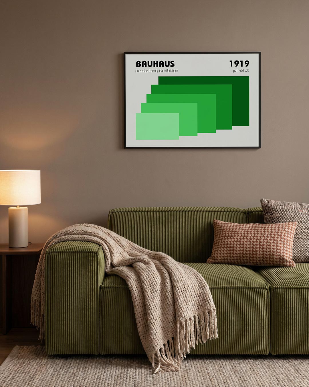 Vorm en balans – geometrische Bauhaus poster in liggend formaat