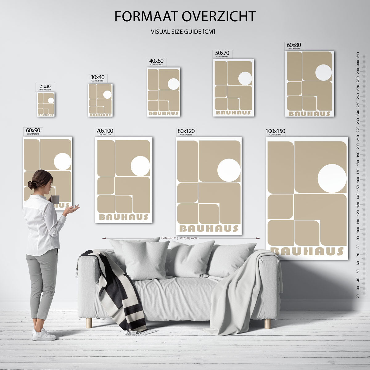 Vormen en vlakken – Bauhaus poster als moderne geometrische wanddecoratie