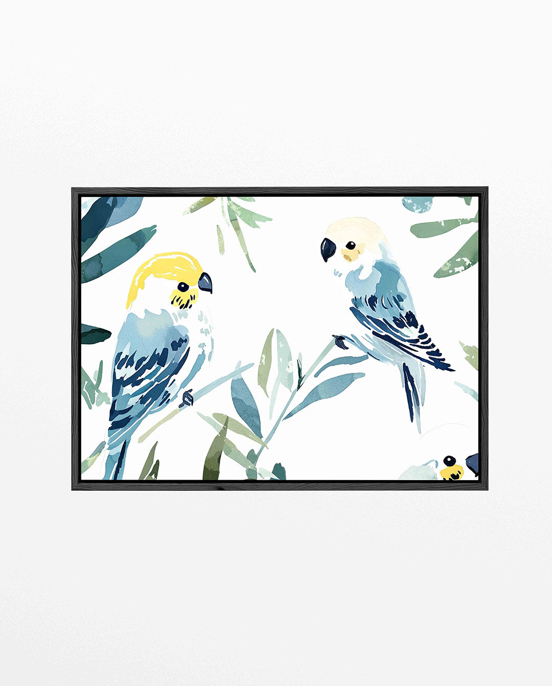 Vogels en bladeren – Jungle kunstwerk – liggend jungle kunstwerk