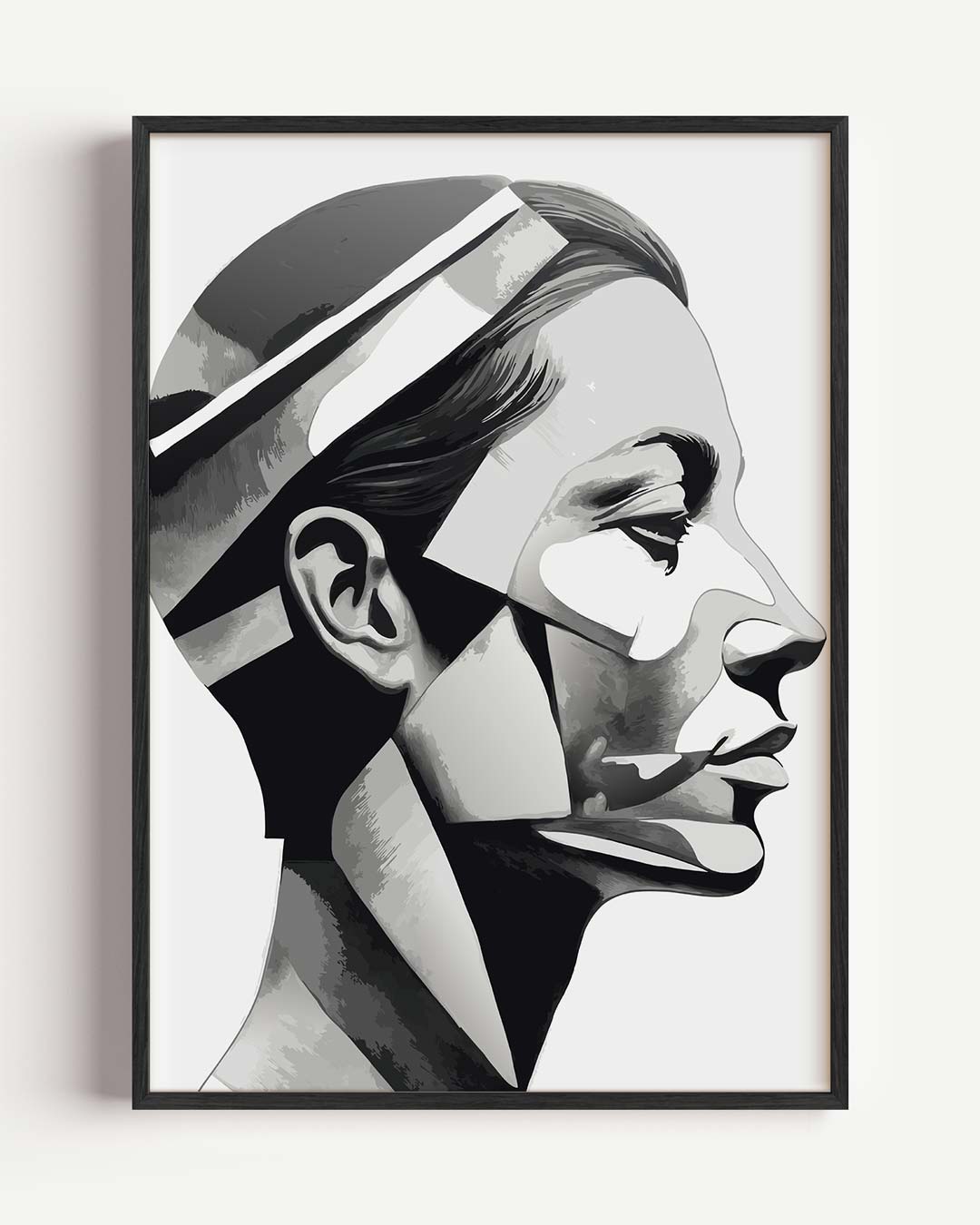 Abstracte Vrouwelijke Portretposter – zomer portret poster als wanddecoratie