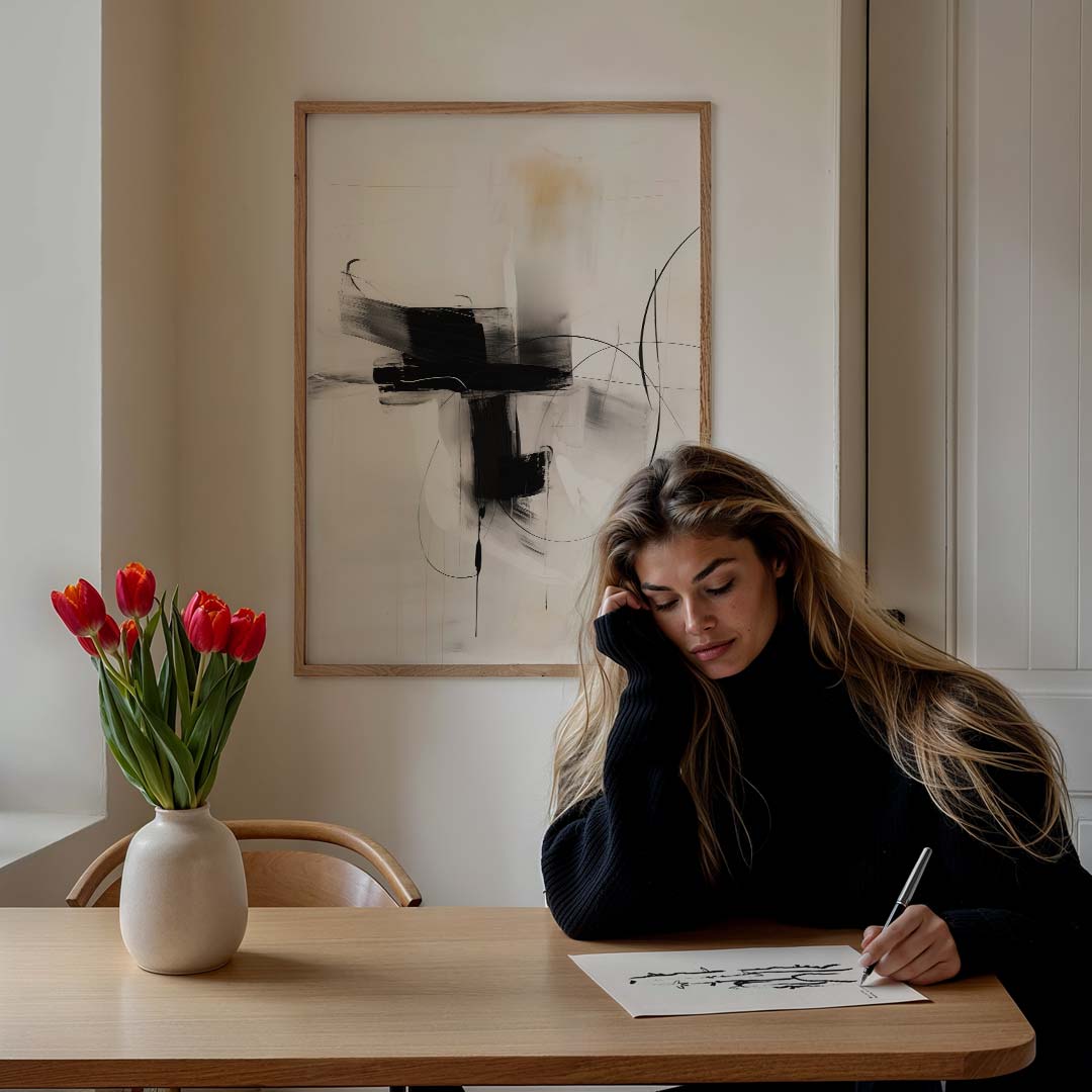 Moderne Abstracte Kunstposter – staande verfijnde wanddecoratie van WallArtistic