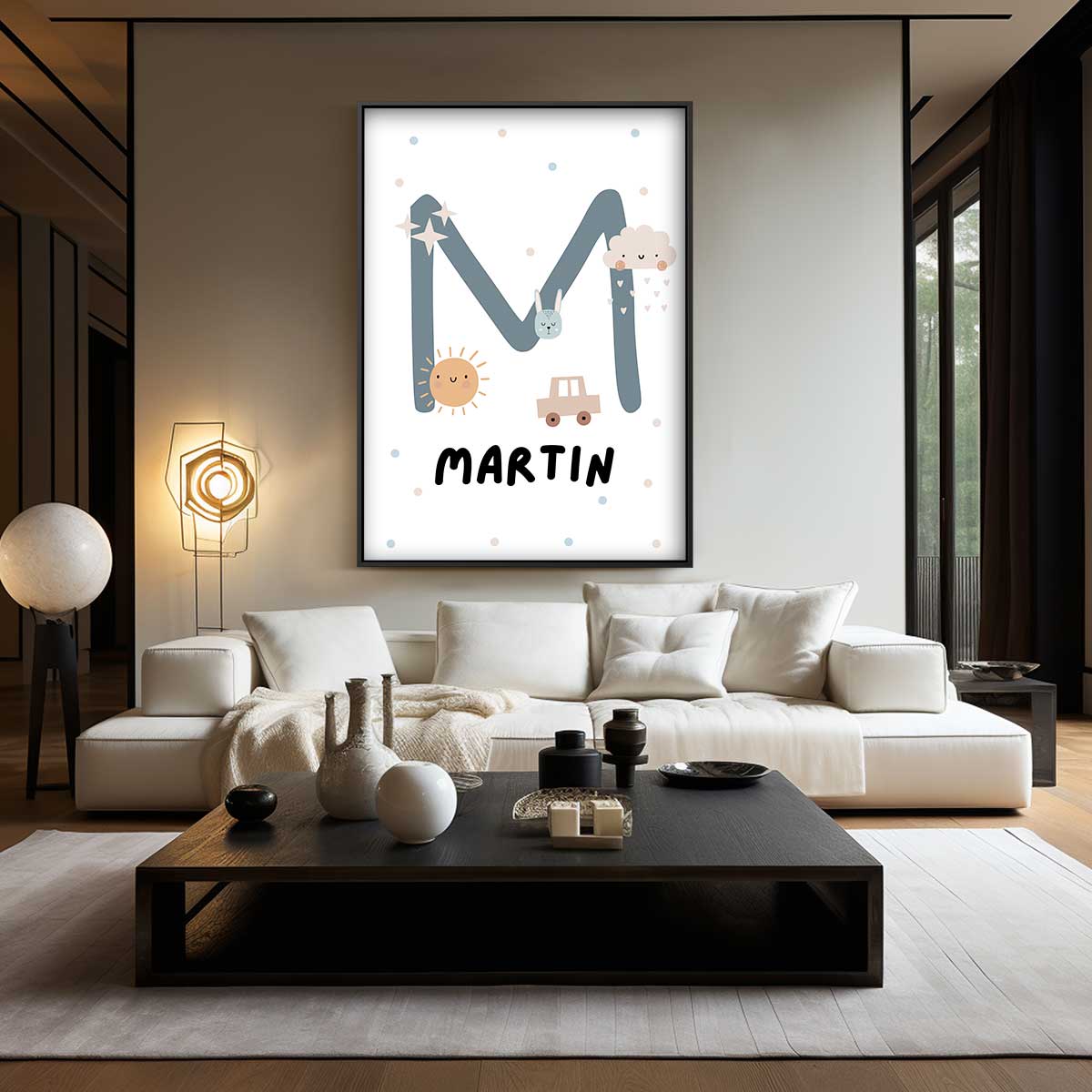 Kinderkamer Poster Met Naam – canvas wanddecoratie in portret formaat