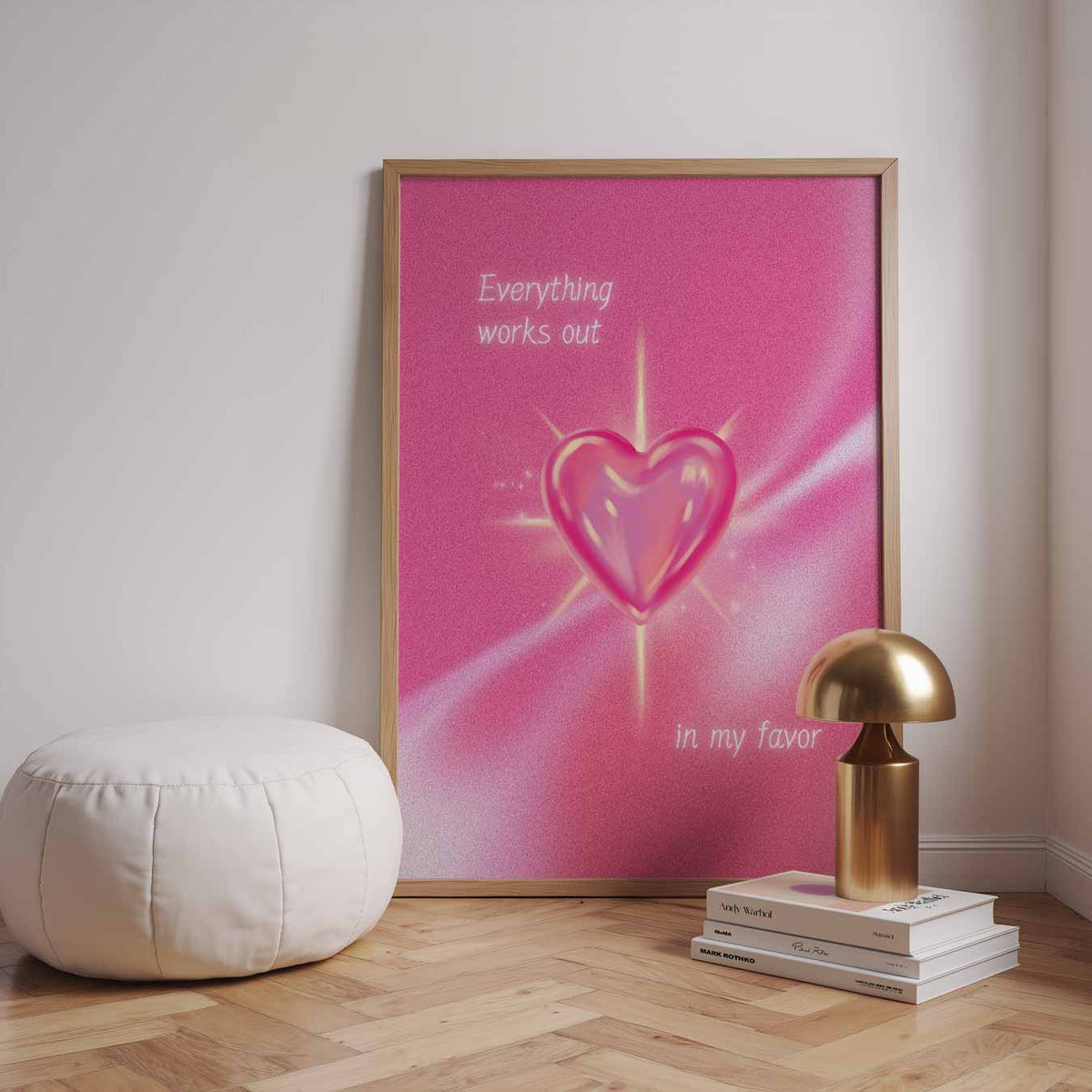 Everything Works Out – staande muurposter met mindful uitstraling