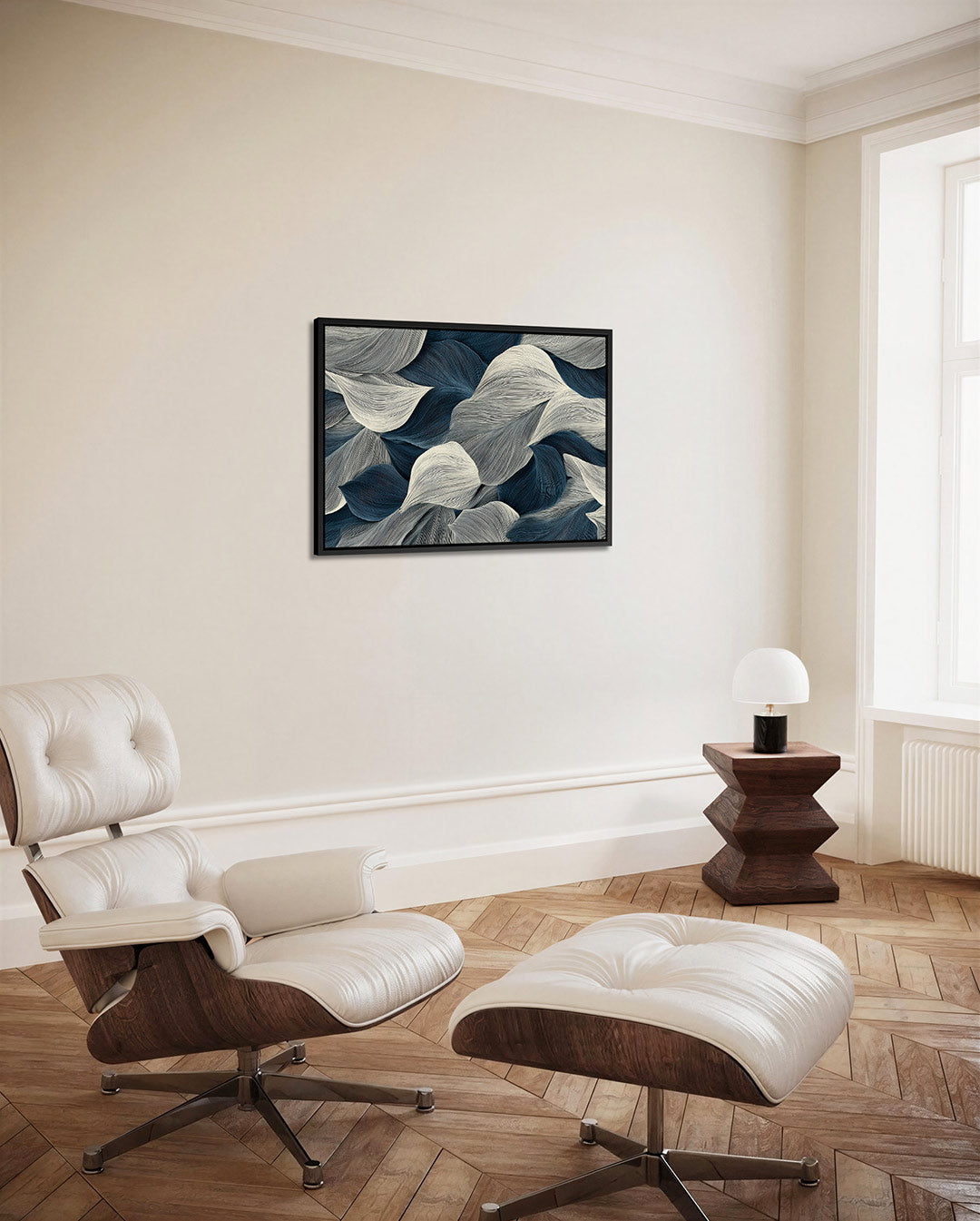Golvende lijnen – Wanddecoratie kunstwerk – alternatieve weergave van het kunstwerk