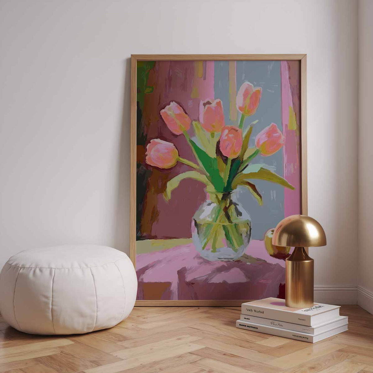 Bloemenpracht Tulpen – staande zomer wanddecoratie van WallArtistic