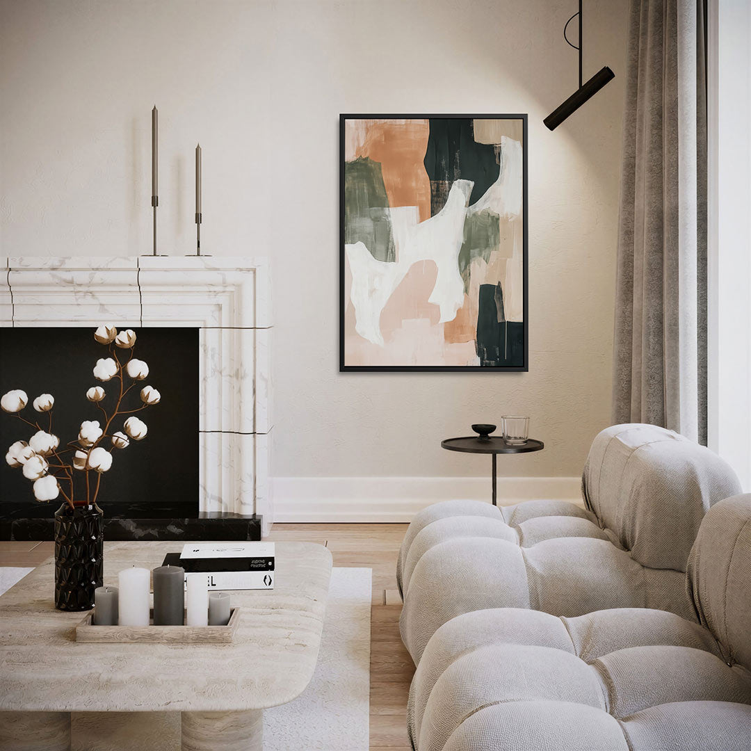 Compositie van vormen – moderne staande wandkunst