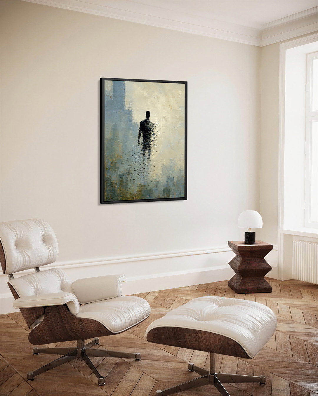 Vervagende silhouet – staand wanddecoratie kunstwerk