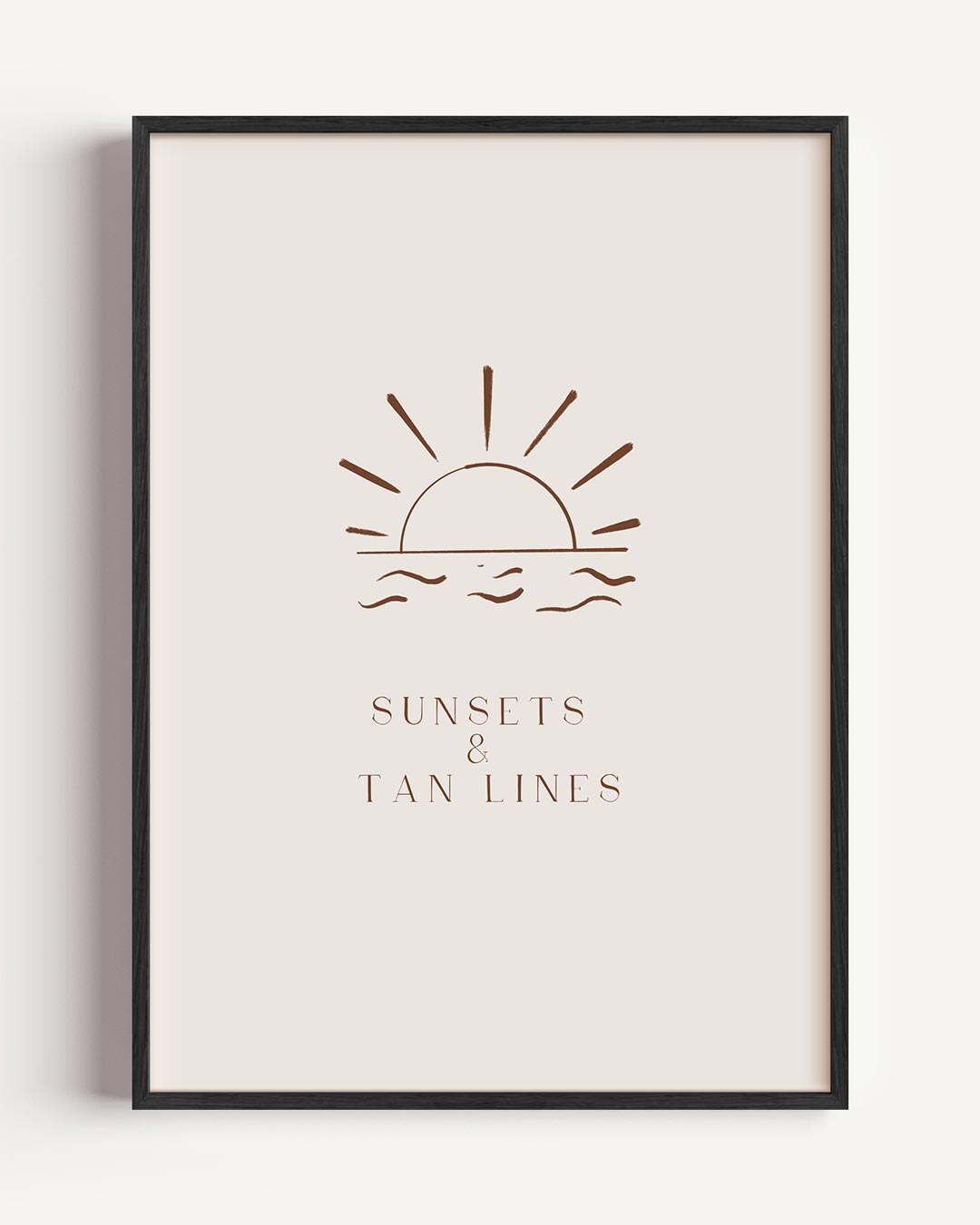 Zonsondergang Vibes – zomer portret poster als wanddecoratie
