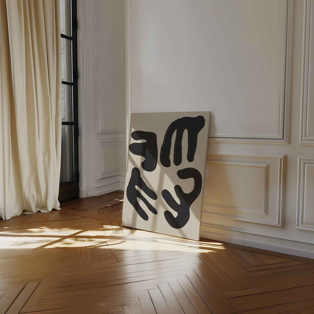 Vormen van Verbinding – canvas wanddecoratie in portret formaat