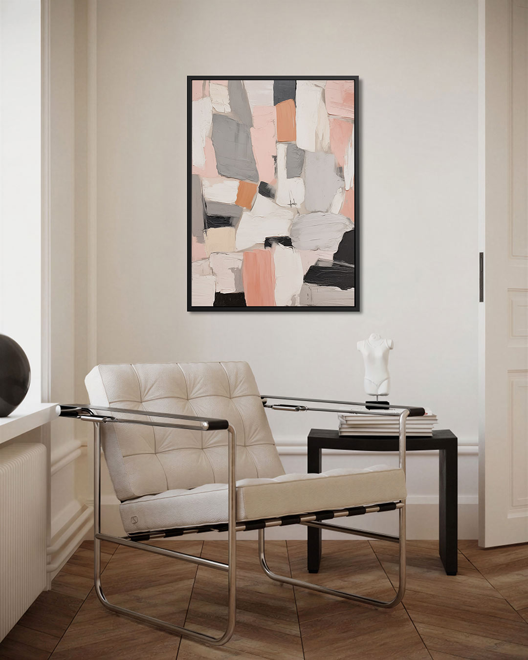 Kleurrijke vlakken – staand wanddecoratie kunstwerk