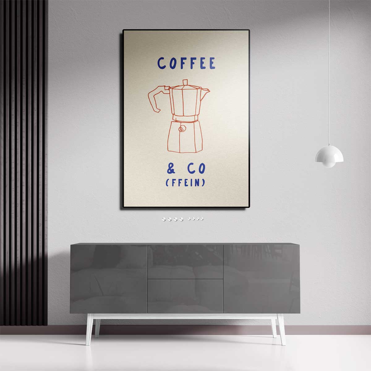 Eenvoudige Koffie Charme – canvas kunstwerk als wanddecoratie