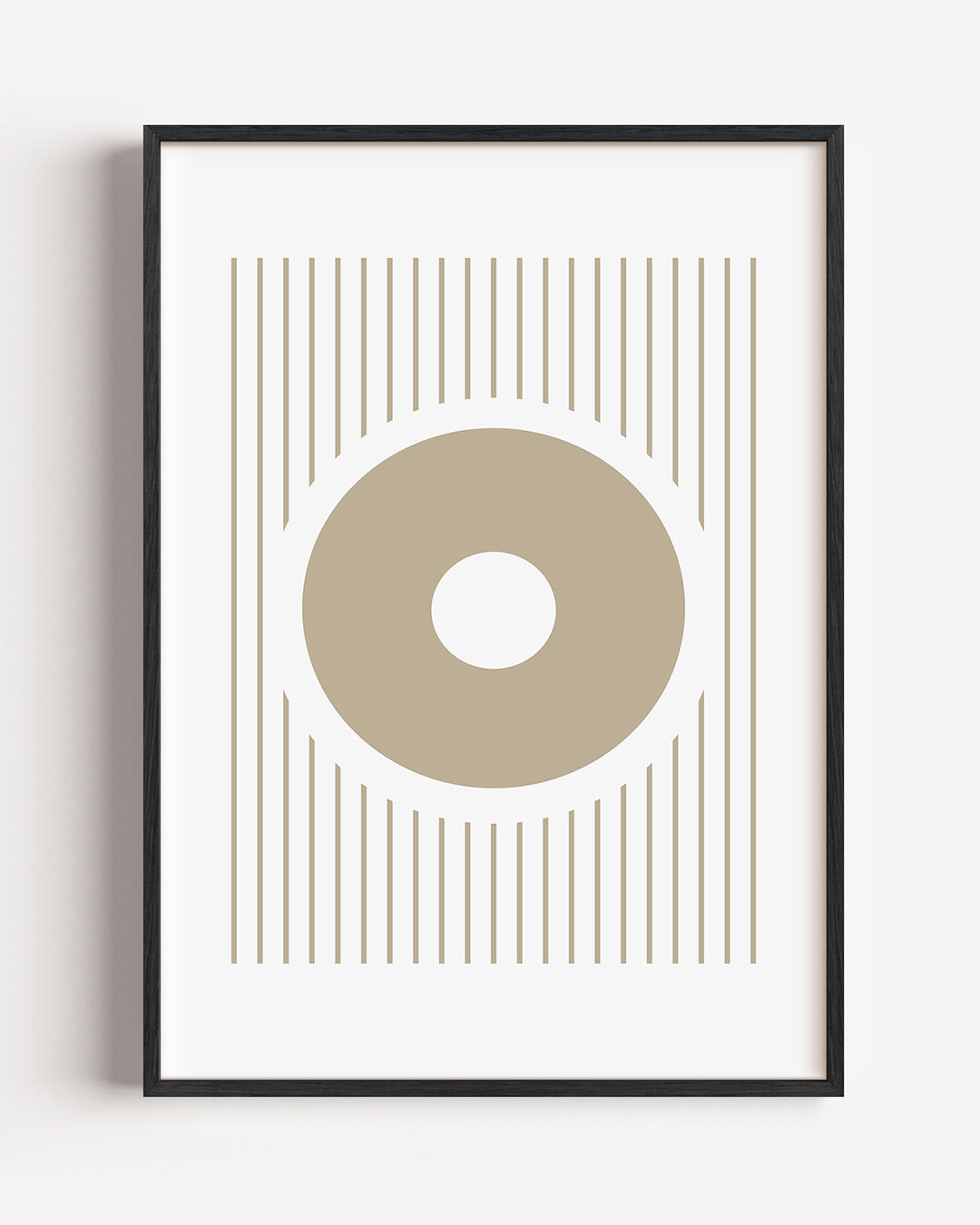 Cirkels en lijnen – staande Bauhaus poster als wanddecoratie