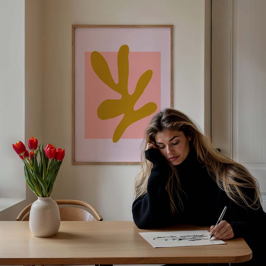 Moderne Abstracte Kunstprint – staande muurposter met kleurrijke abstracte vormen