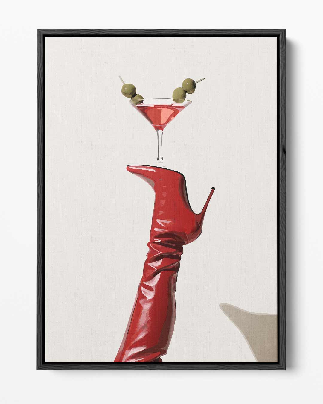 Cocktail in Balance – portret kunstwerk als wanddecoratie
