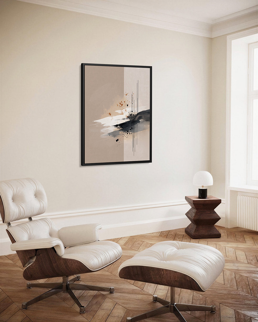 Dynamische lijnen en vormen – decoratief kunstwerk voor aan de muur
