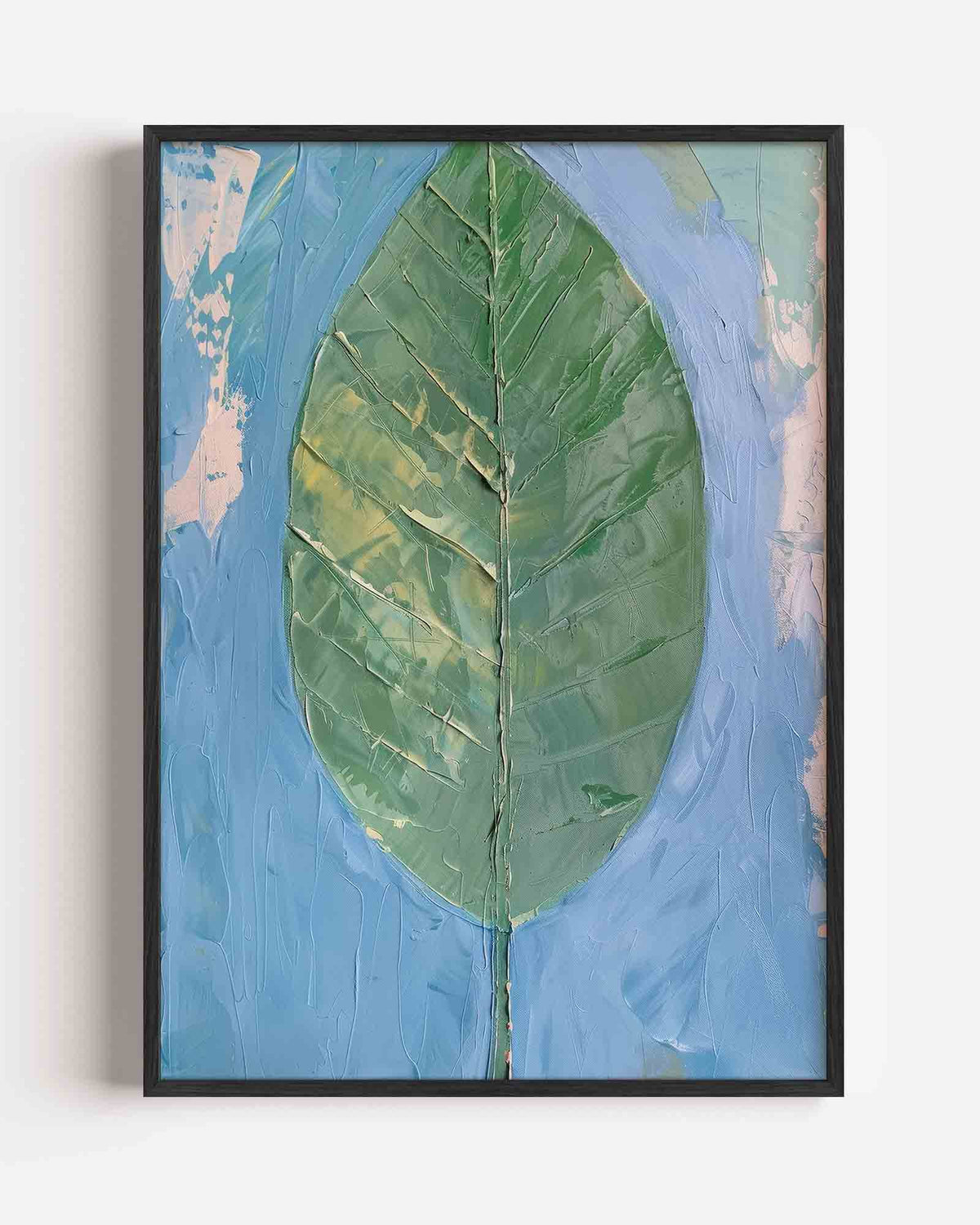 Groot groen blad – Kunst & Design poster als staande wanddecoratie