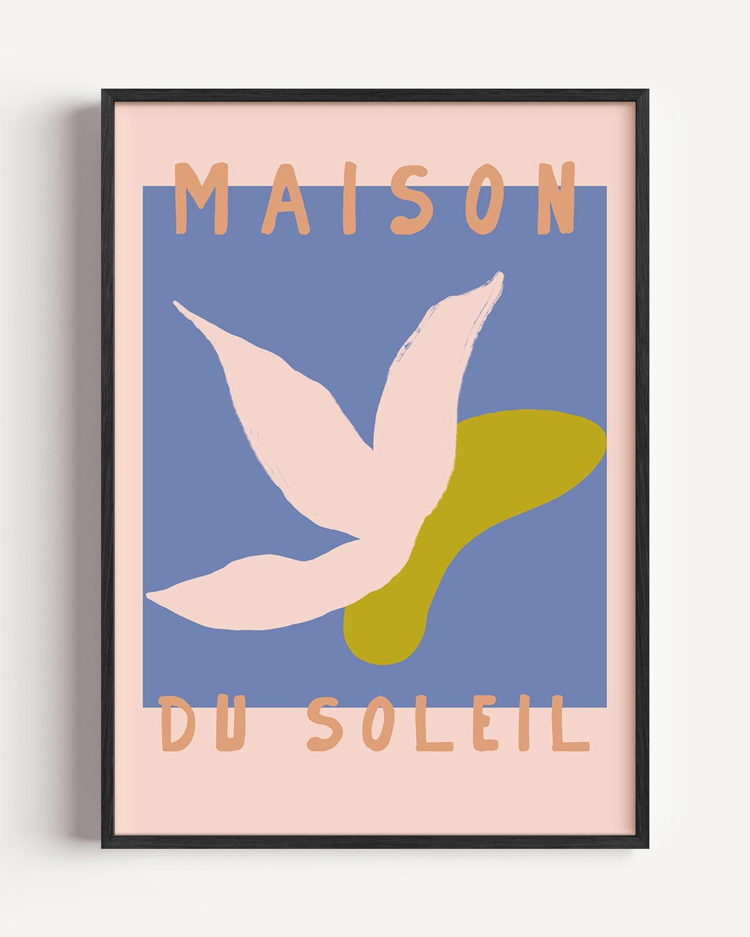 Maison Du Soleil – typografie portret poster als wanddecoratie