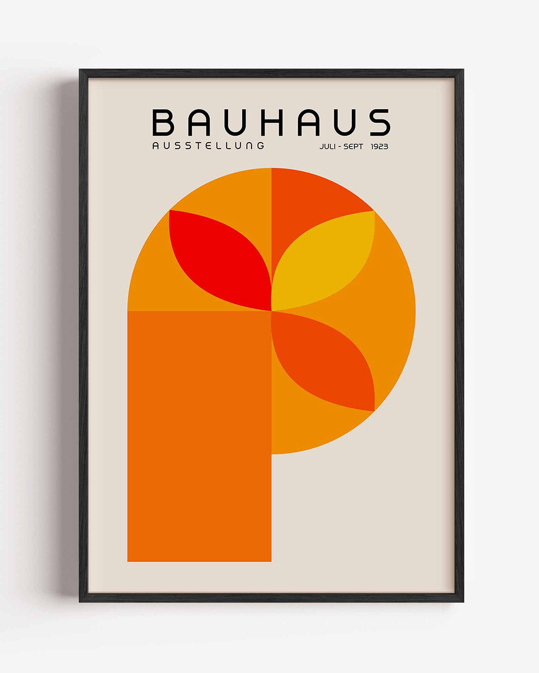 Vorm en kleur – staande Bauhaus poster als wanddecoratie