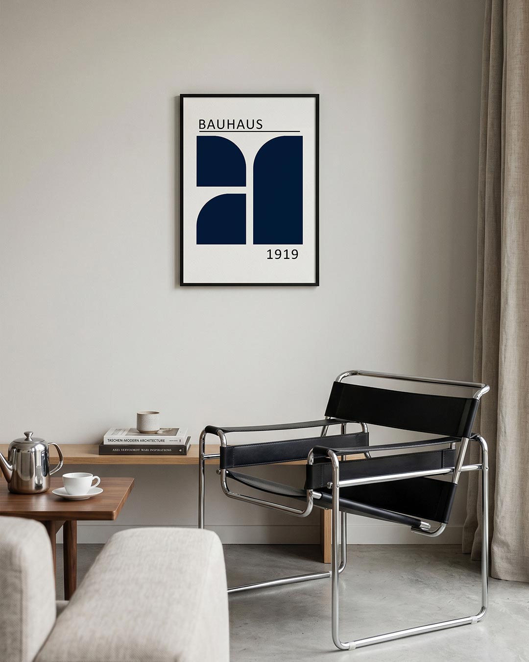 Vorm en balans – geometrische Bauhaus poster in staand formaat