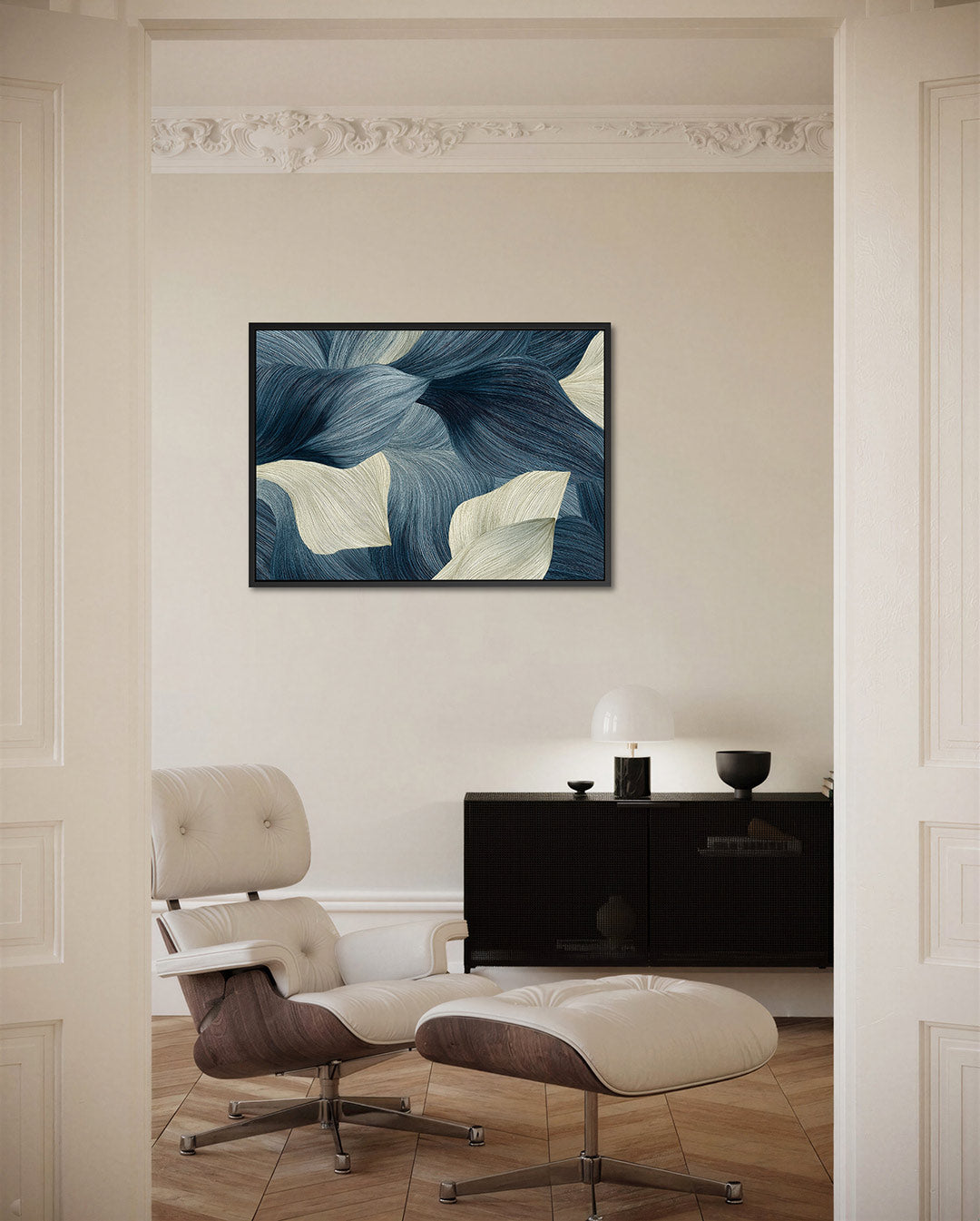 Golvende lijnen compositie – Lijnen – liggende wanddecoratie