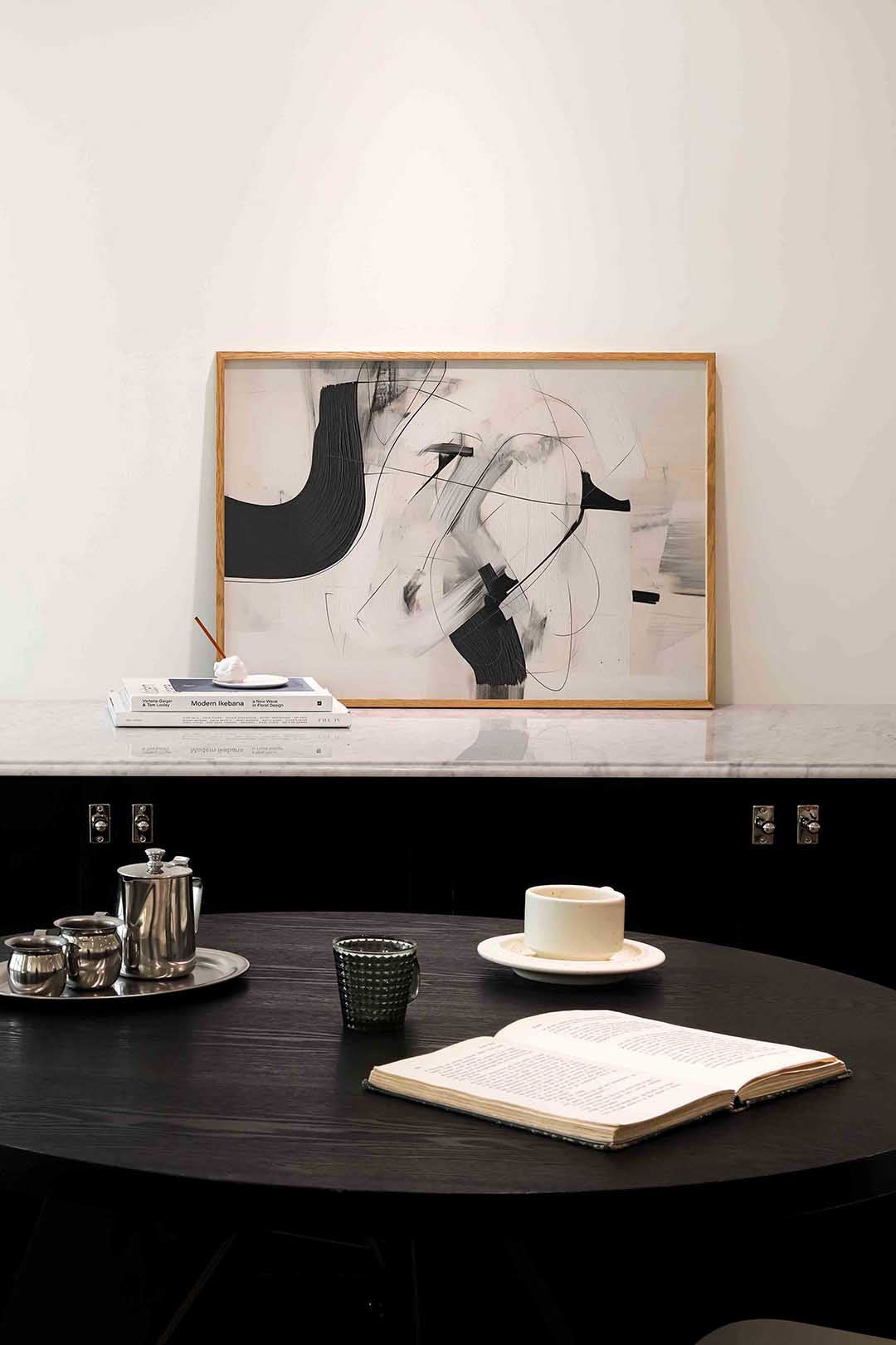 Abstracte lijnen en vormen – abstracte poster in liggend formaat
