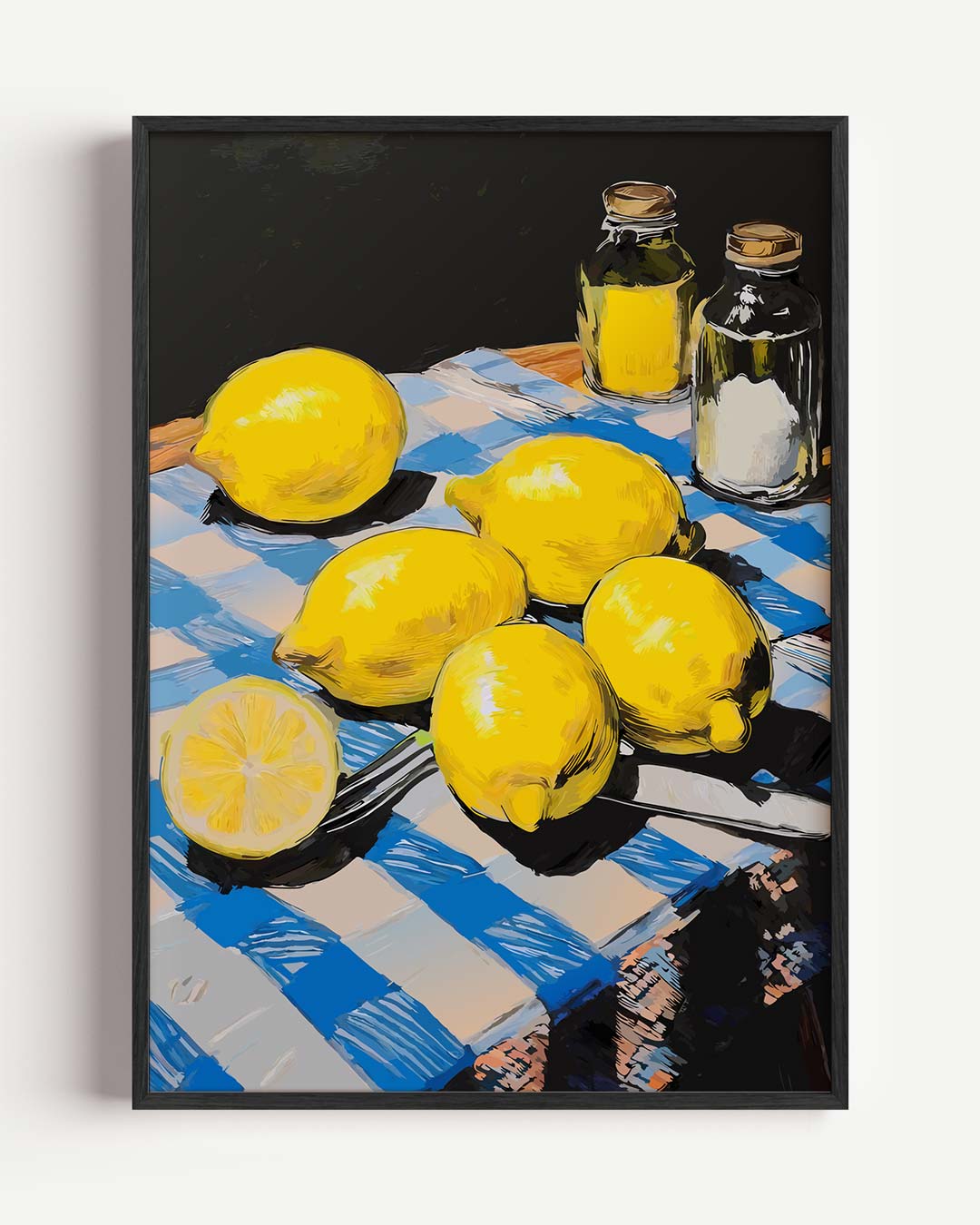 Citroenen en kleurenpracht – keuken portret poster als wanddecoratie