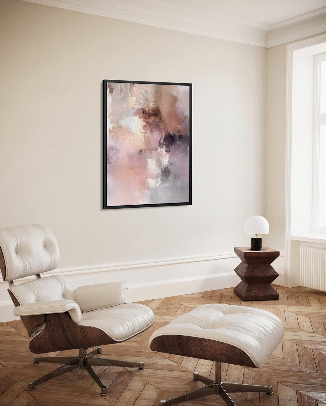 Zachte kleurencompositie – staand wanddecoratie kunstwerk