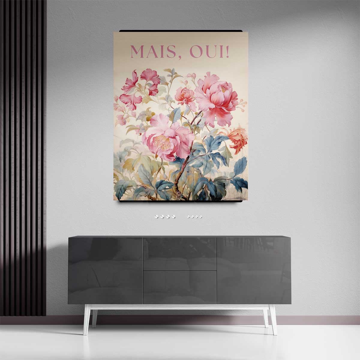 Mais, Oui! - Bloemenpracht in Pastel – portret wandkunst van WallArtistic