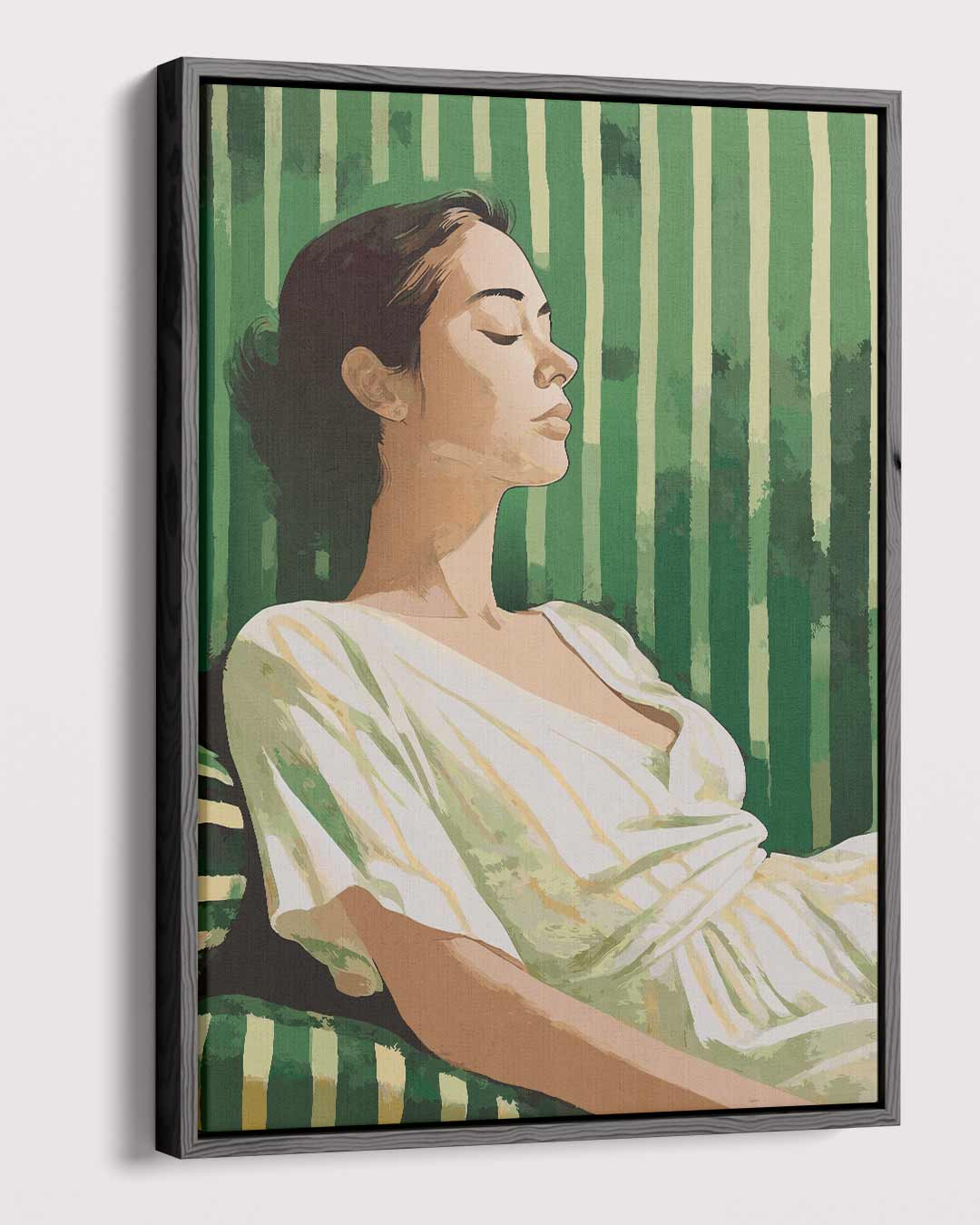 Rust in Groen – dibond kunstwerk als wanddecoratie