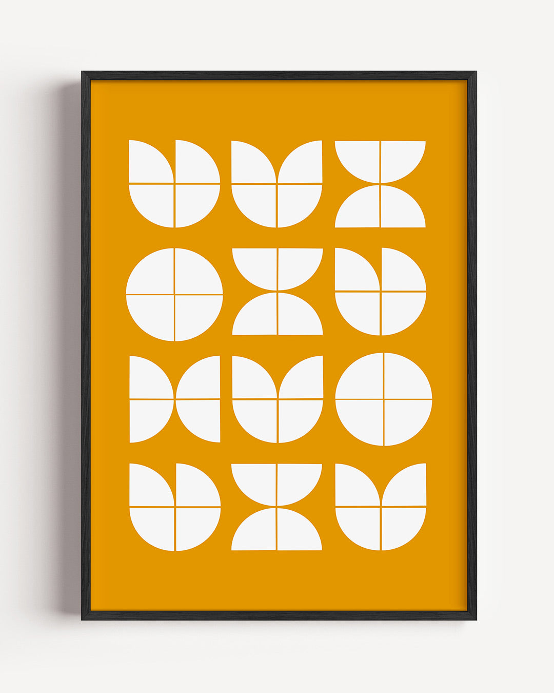 Vormenspel en kleur – staande Bauhaus poster als wanddecoratie