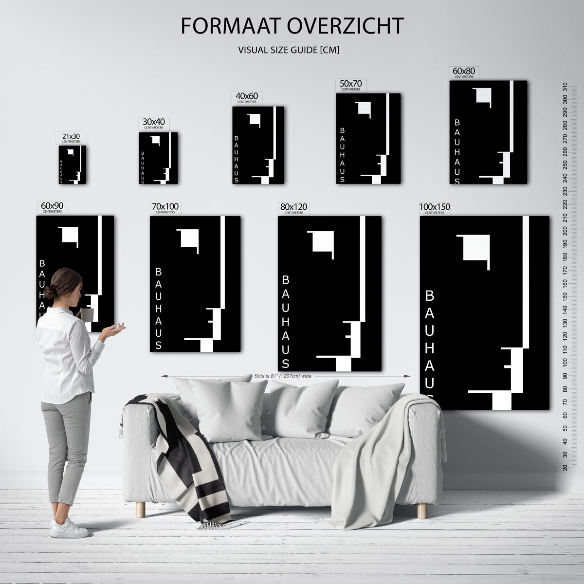  – geometrische poster in Bauhaus-stijl van WallArtistic