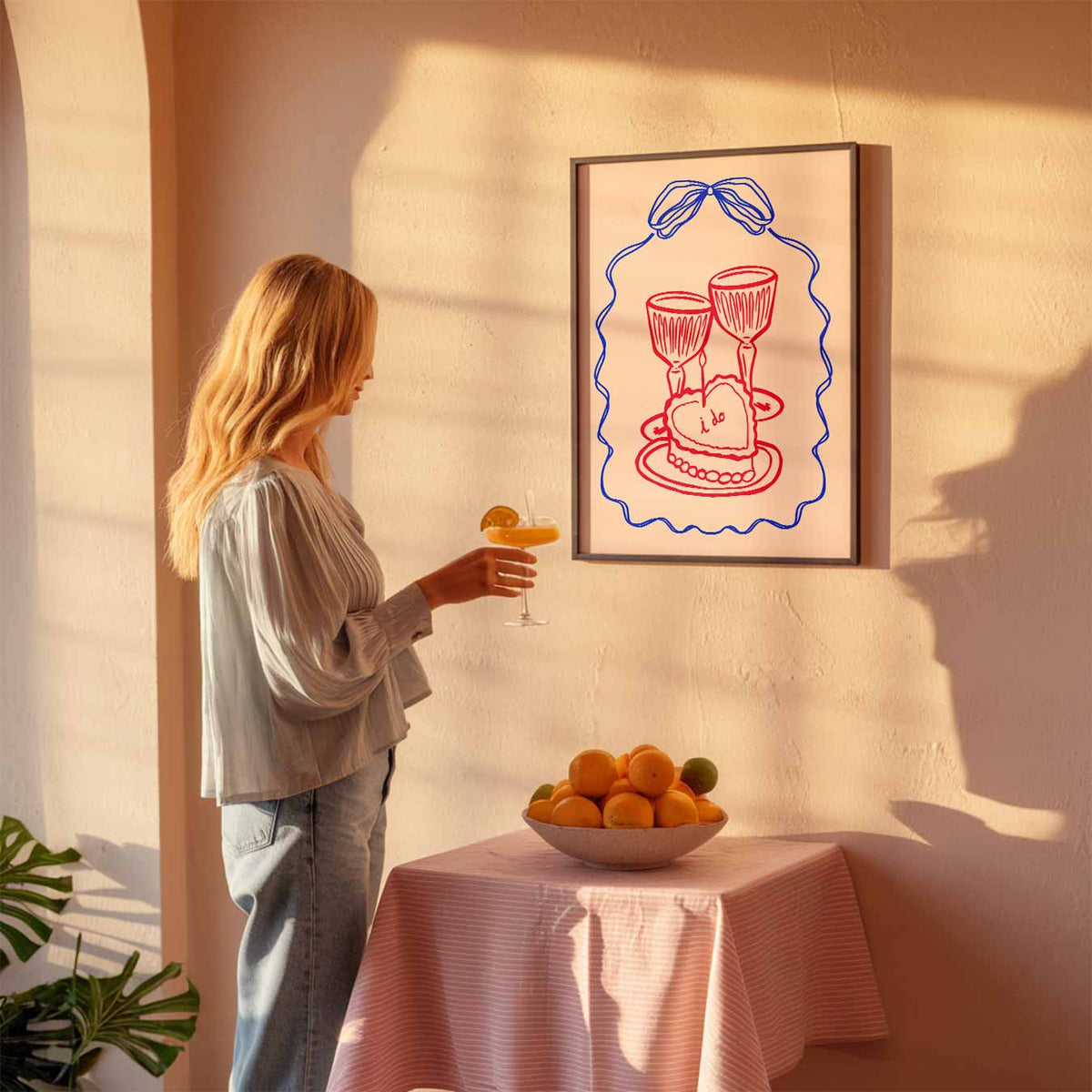 Romantische "I Do" – keuken poster als sfeervolle staande wanddecoratie