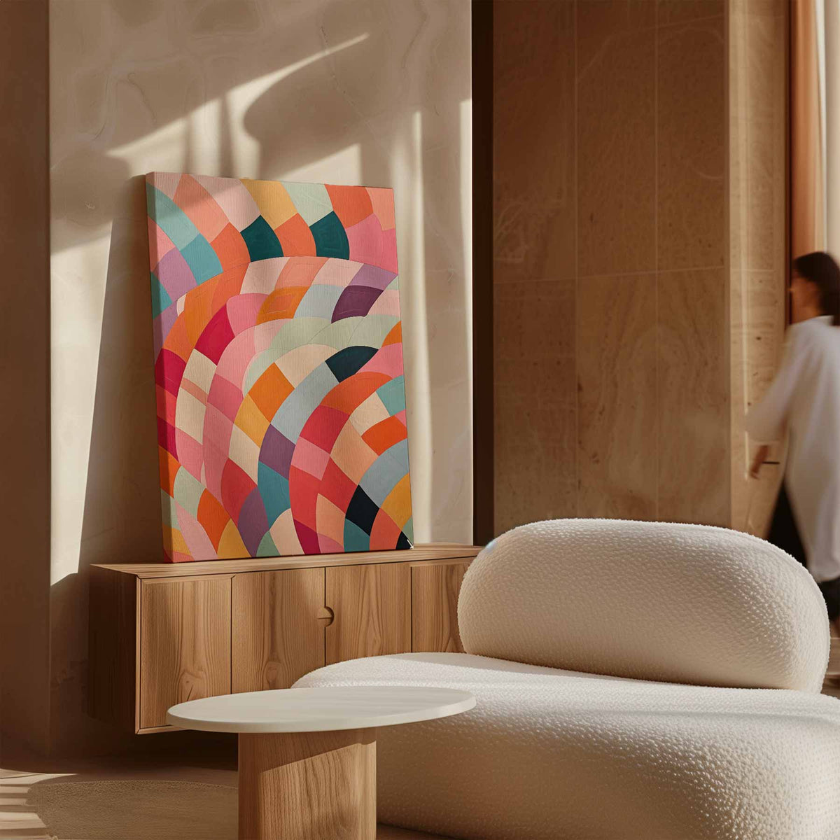 Kleurrijke Abstracte Harmonie – modern portret kunstwerk van WallArtistic