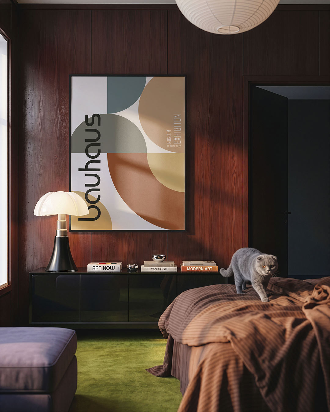 Vorm en balans – geometrische Bauhaus poster in staand formaat