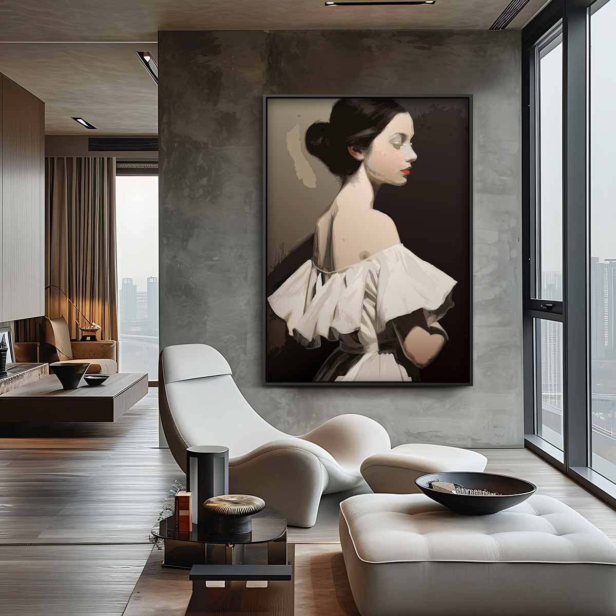 Elegante Dromerigheid – staand kunstwerk voor modern interieur