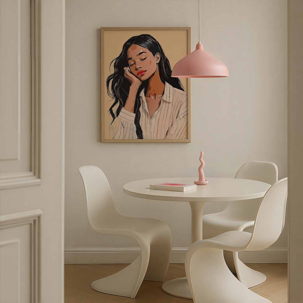 Dromerige Vrouw Portret – zomerse poster in staand formaat